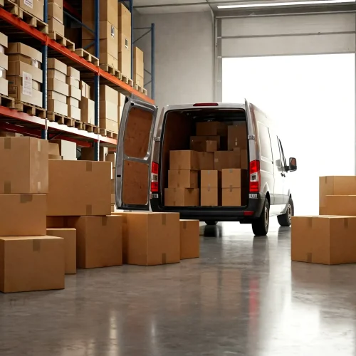 warehouse-scene-with-delivery-van-boxes